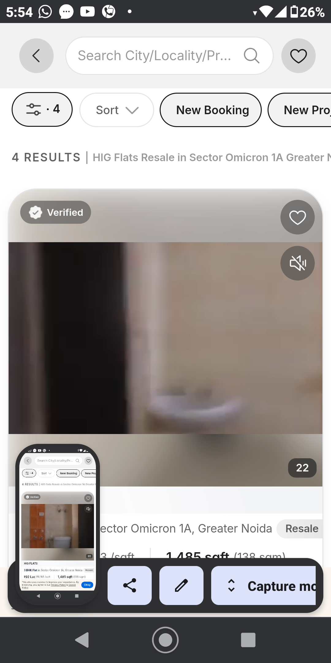 3 BHK + Study Room Apartment For Sale in HIG Apartments