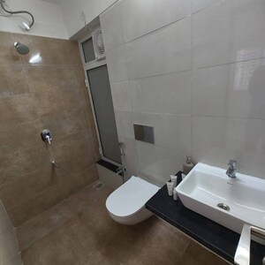 Bathroom in 2 BHK Apartment at Omkar Signet, Kasam Baug – for Rent