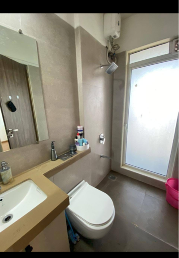 Bathroom in 2 BHK Apartment at A And O F Residences Malad East, Tanji Nagar – for Rent