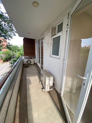 Balcony in 4 BHK Builder Floor at Ansal Sushant Lok I, Sector 43 – for Rent