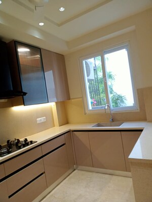 Kitchen in 3 BHK Builder Floor at Ansal Sushant Lok I, Sector 43 – for Rent