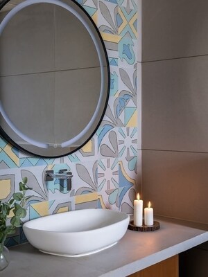 Bathroom in 2 BHK Apartment at Mahavir Enclave 1 – for Sale