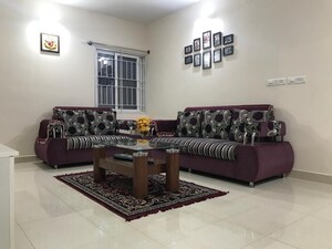 Living Room in 3 BHK Apartment at Shriram Luxor, Hennur Road – for Rent