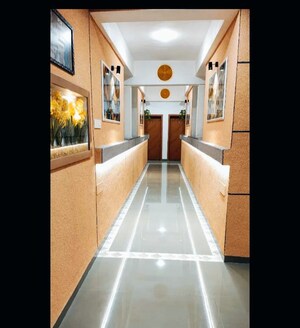 Building Lobby in 1 BHK Apartment at Wadgaon Sheri – for Rent