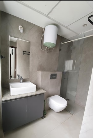 Bathroom in 3 BHK Apartment at Suncity Vatsal Valley, Gwal Pahari – for Rent