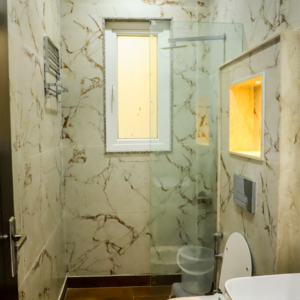 Bathroom in 2 BHK Builder Floor at Malviya Nagar – for Rent