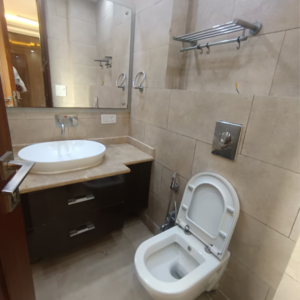 Bathroom in 3 BHK Builder Floor at Shivalik Colony – for Rent