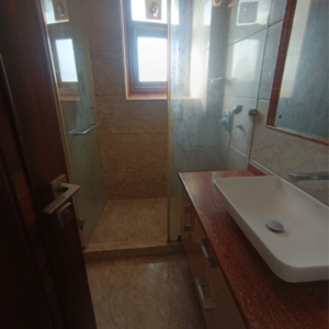 Bathroom in 3 BHK Builder Floor at Shivalik Colony – for Rent