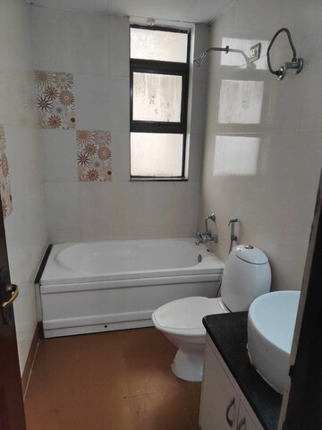 Bathroom in 3 BHK Apartment at Vijay Ratan Vihar, Sector 15 – for Rent