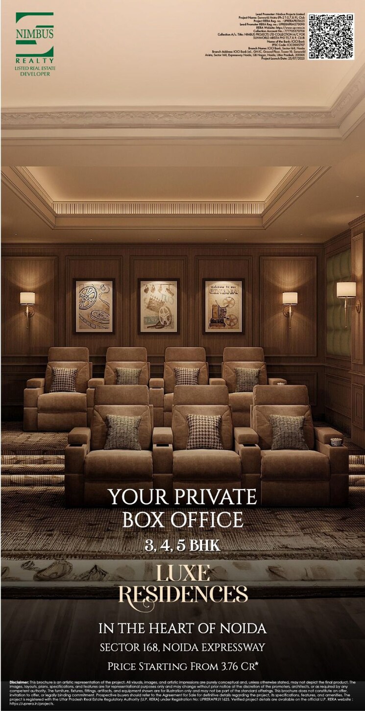 Living Room, sunworld-arista 4 Bedroom 3500 Sq.Ft. Apartment In Sector 168 Noida 9239974