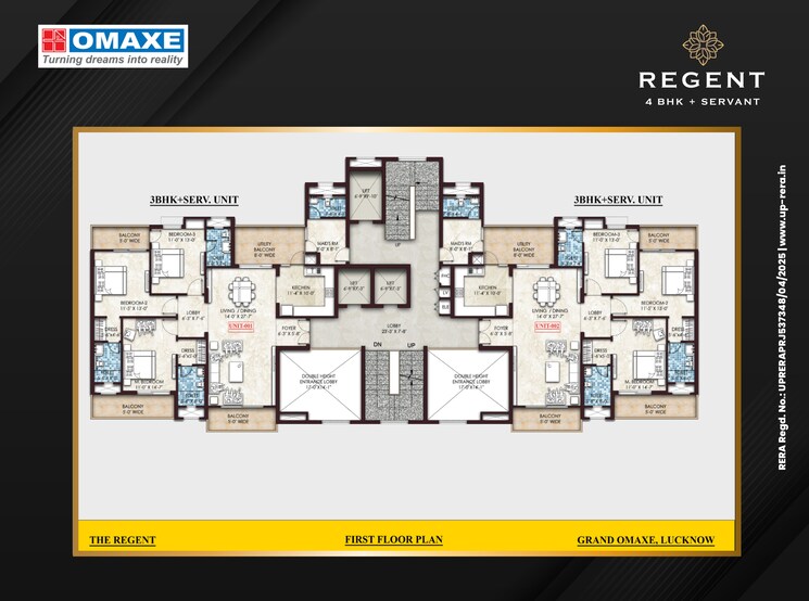Floor Plan, gomti nagar 4 Bedroom 2845 Sq.Ft. Apartment In Gomti Nagar Lucknow 9240246