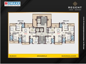Floor Plan in 4 BHK Apartment at Gomti Nagar – for Sale