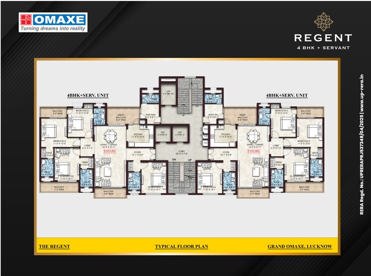 Floor Plan, gomti nagar 4 Bedroom 2845 Sq.Ft. Apartment In Gomti Nagar Lucknow 9240246