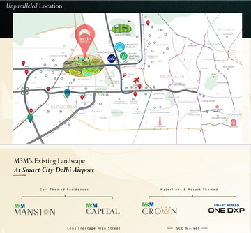 4 BHK Apartment – Map Location View at M3M Mansion, Sector 113 - for Sale