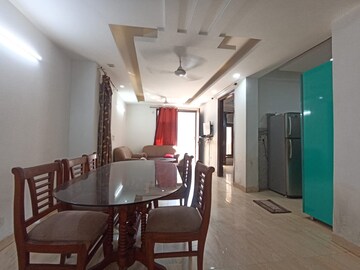 Dining area in 3 BHK Builder Floor at Freedom Fighters Enclave – for Rent