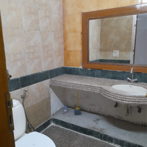 Attached Bathroom in 3 BHK Apartment at Pragya Kunj  Apartments, Kailash Colony – for Rent