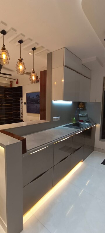 Kitchen in 3 BHK Apartment at Neelkanth Greens, Manpada – for Rent