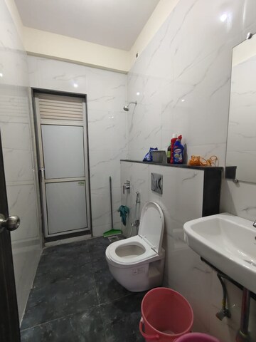 Bathroom in 3 BHK Apartment at Larkins Pride Palms, Kolshet Road – for Rent