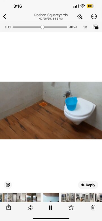 Bathroom in 2 BHK Apartment at Avant Hillway, Goregaon East – for Rent