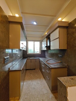 Kitchen in 3 BHK Builder Floor at Sushant Lok I – for Rent