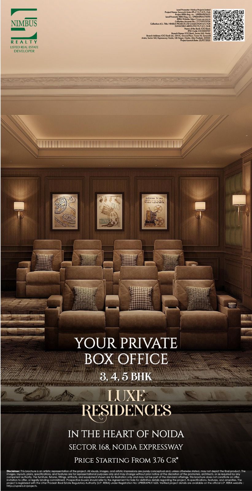 4 BHK + Servant Room 3500 Sq.Ft. Apartment in Sunworld Arista