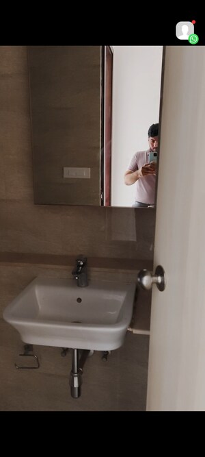 Bathroom in 3 BHK Apartment at Adani Ten BKC, Bandra East – for Rent