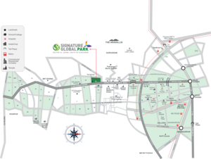 2 BHK Independent House – Map Location View at Signature Signum 36, Sohna Sector 36 - for Sale