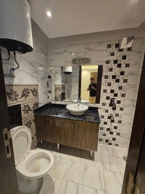 Attached Bathroom in 3 BHK Builder Floor at Risland Sky Mansion, Chattarpur – for Rent