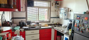 Kitchen in 1 BHK Apartment at Siddhi Highland Park Phase 2, Kapur Bawdi – for Rent