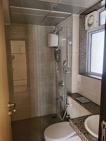 Bathroom in 3 BHK Apartment at LnT Veridian, Powai – for Rent