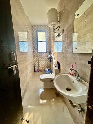 Bathroom in 2 BHK Builder Floor at Chattarpur – for Rent