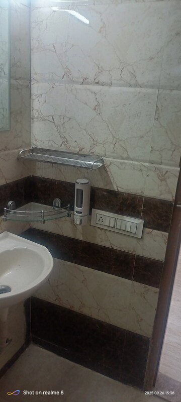 Bathroom in 2 BHK Builder Floor at RBC II, Sushant Lok I – for Rent