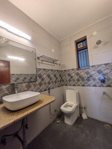 Bathroom in 2 BHK Builder Floor at DLF Plaza Tower, Sector 26a – for Rent