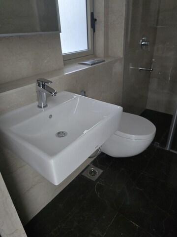 Bathroom in 3 BHK Apartment at Lodha Sea Face, Worli – for Rent