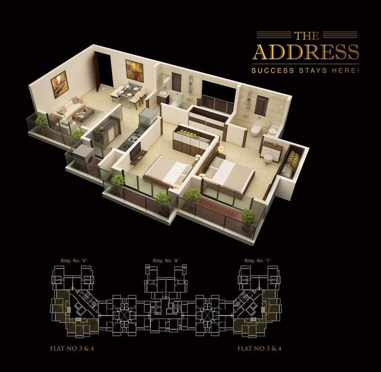 Master Plan, strawberry-the-address 1 Bedroom 405 Sq.Ft. Apartment In Mira Road East Thane 9243458