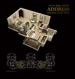 Floor Plan in 1 BHK Apartment at Strawberry The Address, Mira Road East – for Sale