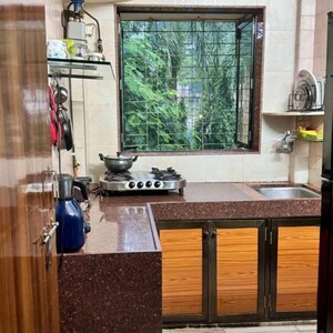 Kitchen in 1 BHK Apartment at Rainbow CHS Goregaon West, Mitha Nagar – for Rent