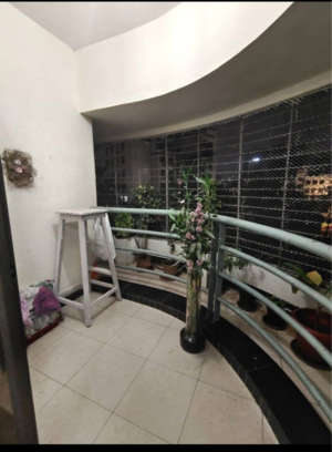 Balcony in 3 BHK Apartment at Oshiwara Gulmohar Apartment, Mhada Colony – for Rent