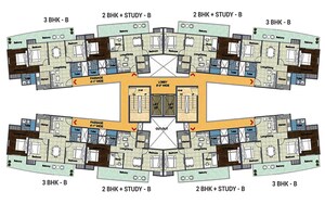 Floor Plan in 2 BHK Apartment at Mahaluxmi Migsun Ultimo, Omicron Iii Greater Noida – for Rent