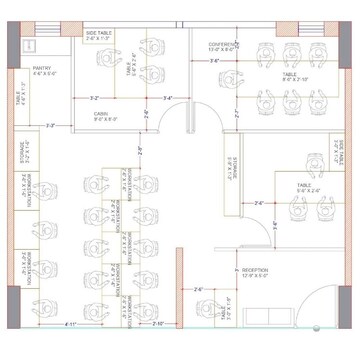 Floor Plan in  Office Space at Geras Imperium Gateway, Bhosari – for Rent