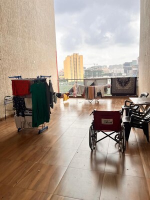 Terrace in 2 BHK Apartment at Vascon Forest Edge, Kharadi – for Rent