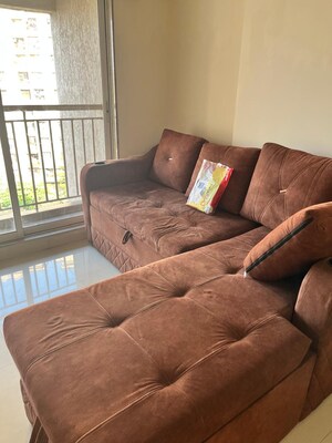 Living Room in 1 BHK Apartment at Hill View CHS Haware City, Haware City – for Rent
