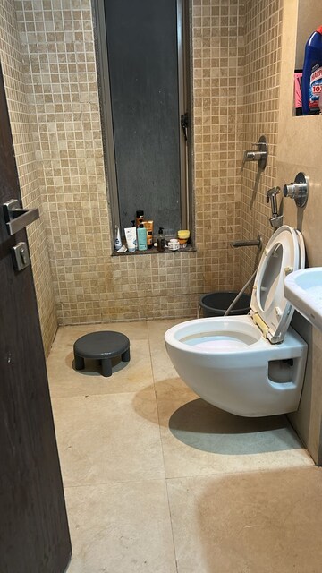 Bathroom in 1 BHK Apartment at Puranik City, Kasarvadavali – for Rent