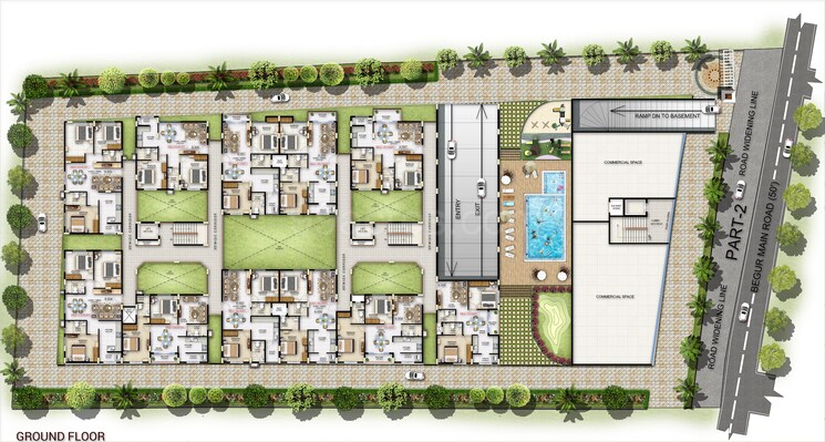 Master Plan, saibya-square 2 Bedroom 1116 Sq.Ft. Apartment In Begur Bangalore 9244489