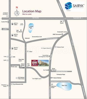 Floor Plan in 2 BHK Apartment at Saibya Square, Begur – for Sale