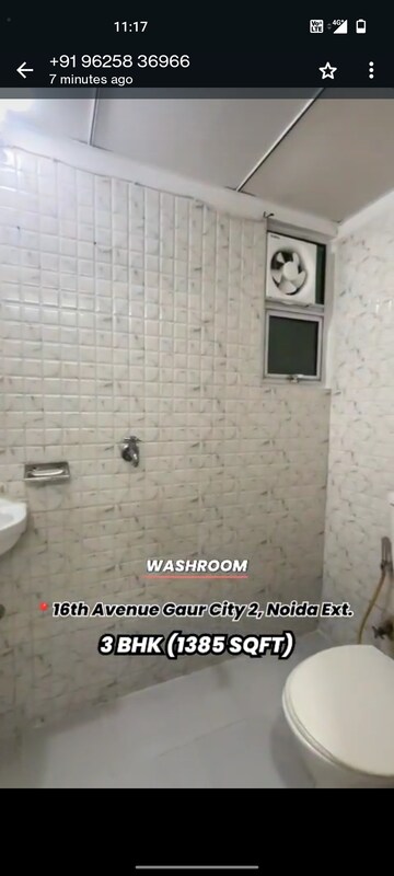 Bathroom in 3.5 BHK Apartment at Gaur City 2 - 16th Avenue, Sector 16c Greater Noida – for Sale