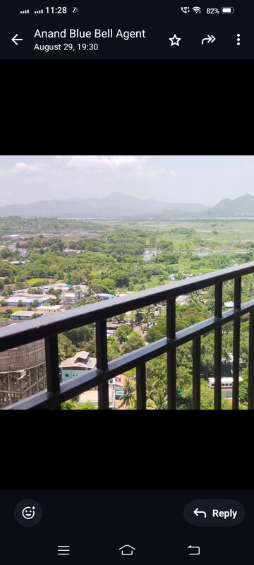 Balcony in 2 BHK Apartment at Vijay Orovia, Ghodbunder Road – for Rent
