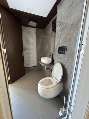 Bathroom in 2 BHK Apartment at Ruparel Ariana, Parel – for Rent