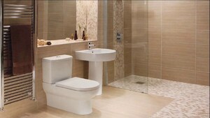 Bathroom in 1 BHK Apartment at Bharat Vihar  – for Rent