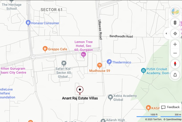 Map Location, anant-raj-the-estate-floors 3 Bedroom 2114 Sq.Ft. Apartment In Sector 63a Gurgaon 9245235